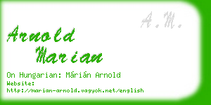 arnold marian business card
