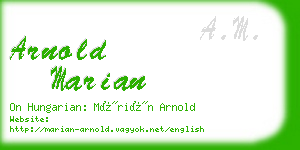 arnold marian business card